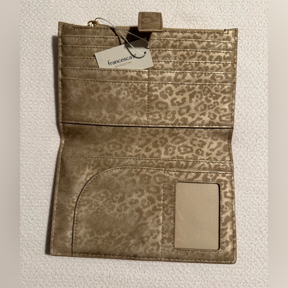 Brand new gold, animal print wallet!